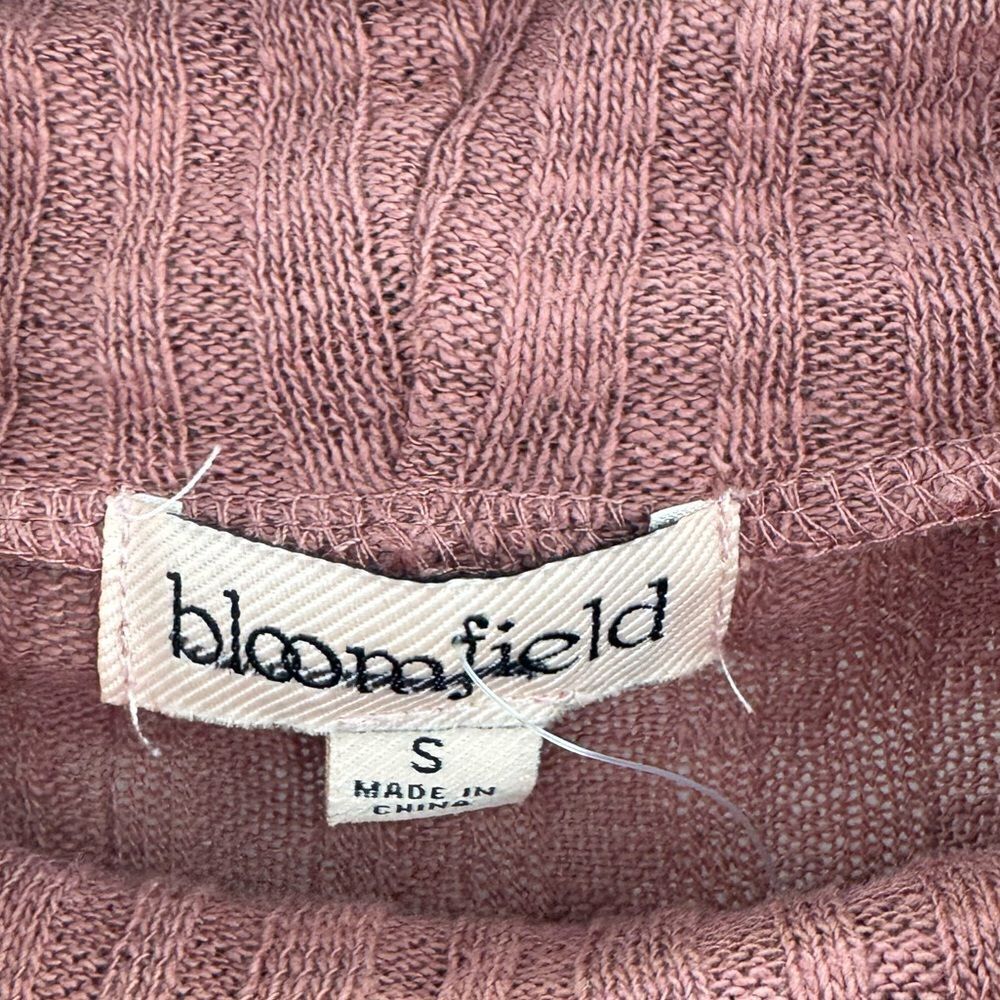 3/$20 Bloomfield Dusty Pink Ribbed Textured Open front Long-Sleeve size Small - Picture 2 of 5